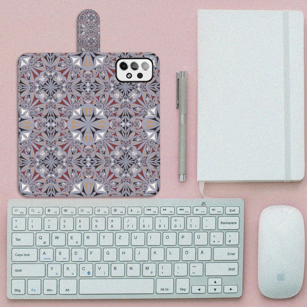 Samsung Galaxy A73 5G Bookcase Flower Tiles