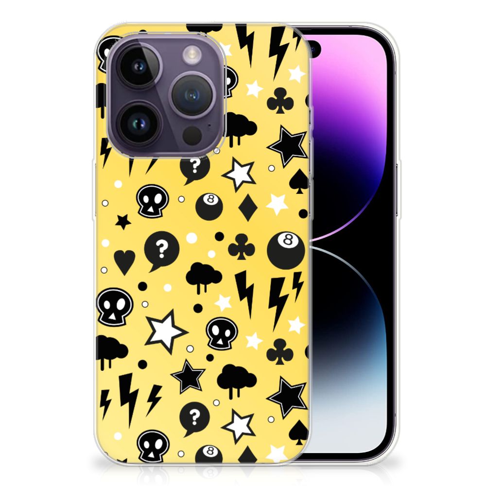 Silicone Back Case Apple iPhone 14 Pro Punk Geel B2C Telecom
