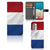 Samsung Galaxy A53 Bookstyle Case Nederlandse Vlag in verschillende hoeken met vakjes voor pasjes.