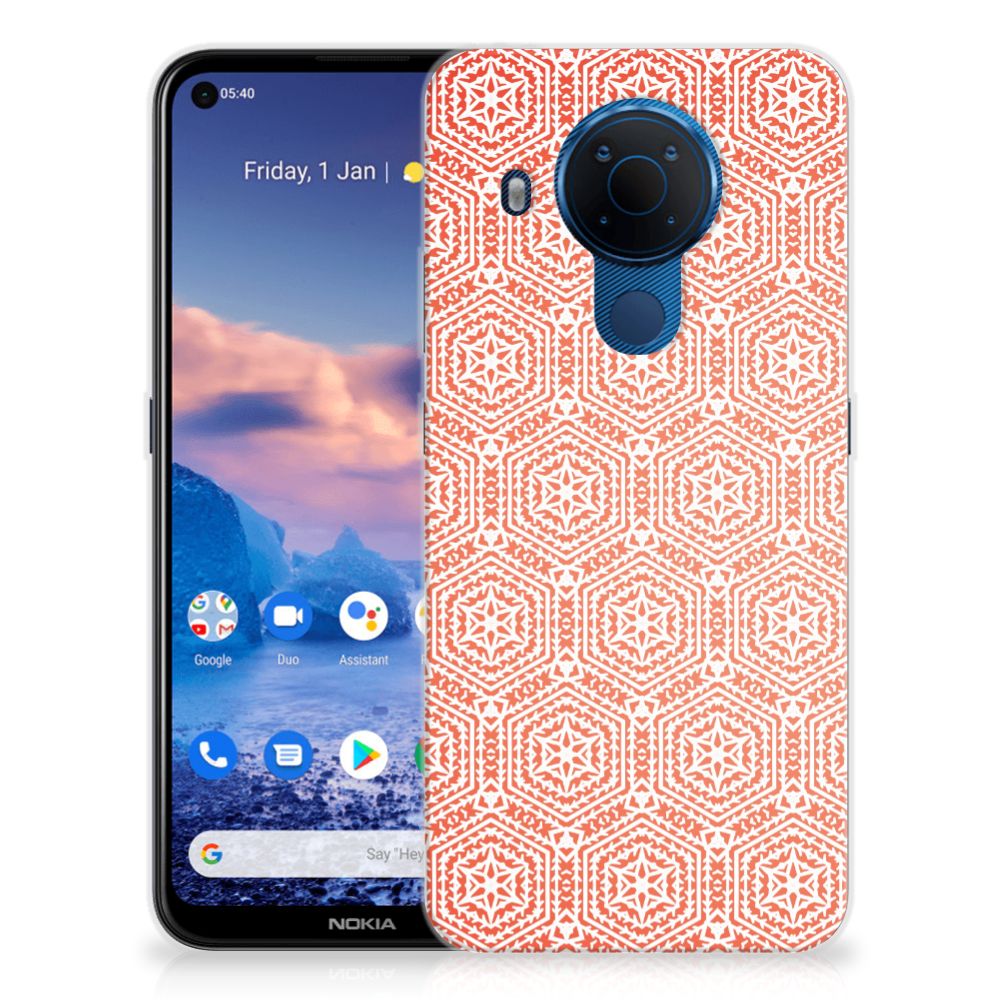 Nokia 5.4 TPU bumper Pattern Orange