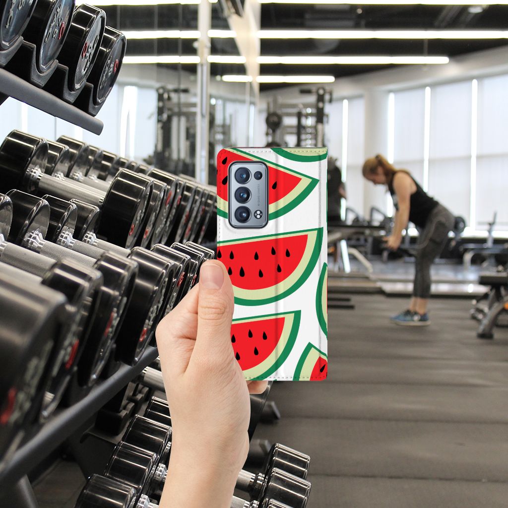 OPPO Reno 6 Pro Plus 5G Flip Style Cover Watermelons - B2C Telecom