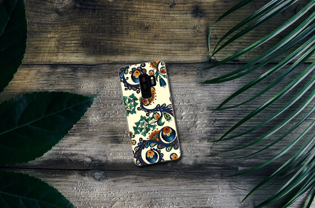 Siliconen Hoesje Samsung Galaxy S9 Plus Barok Flower