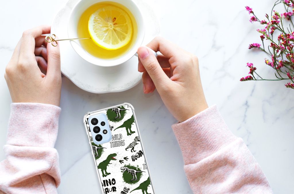 Case Anti-shock voor Samsung Galaxy A23 Dinosaurus - B2C Telecom