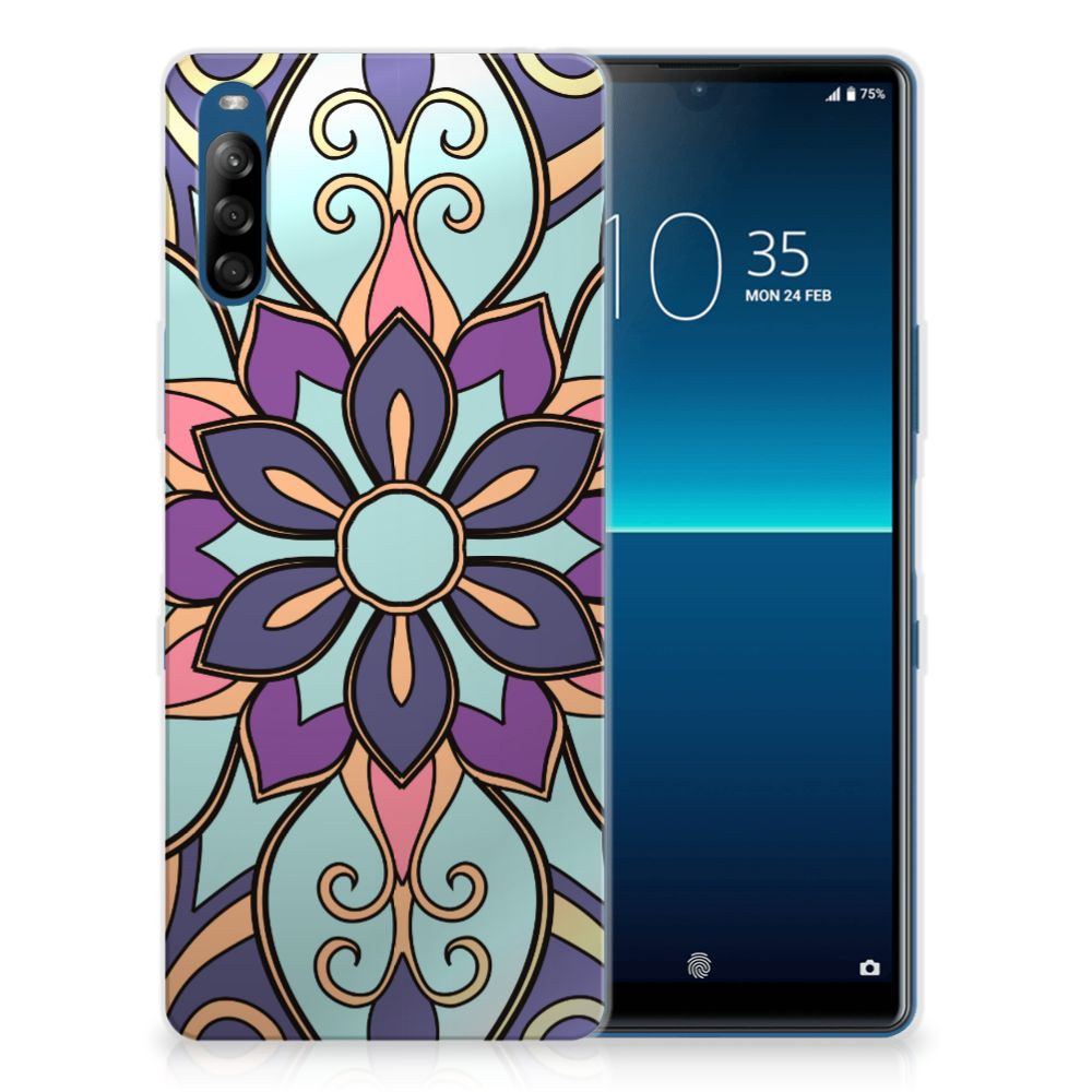Sony Xperia L4 TPU Case Purple Flower