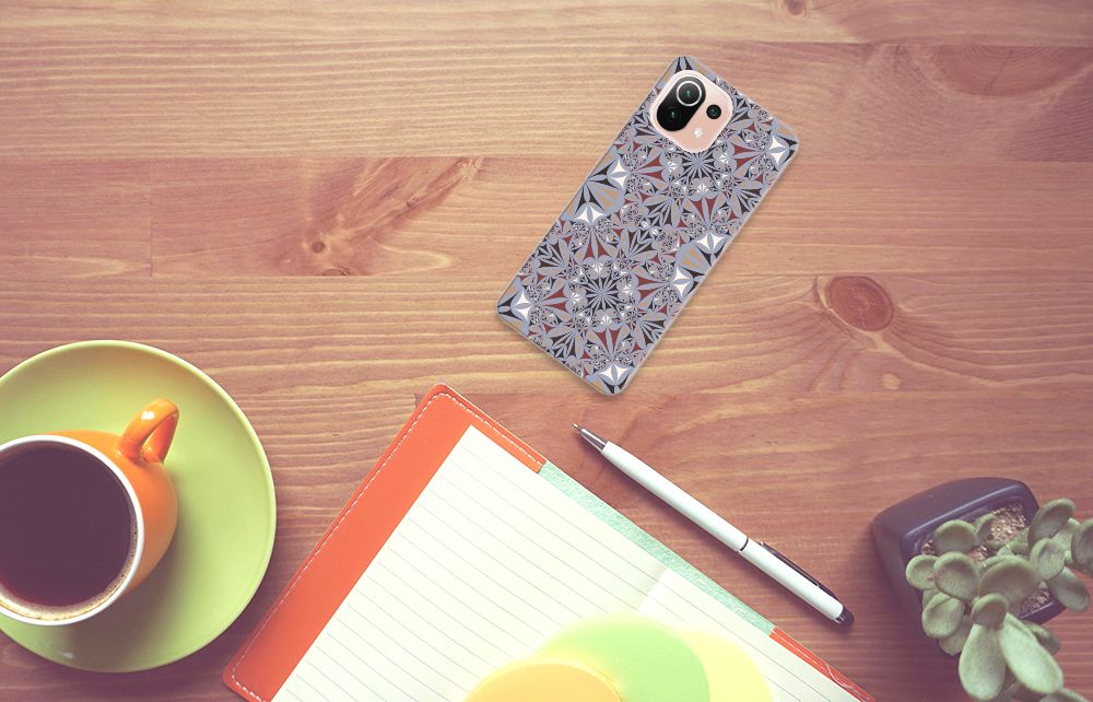 Xiaomi Mi 11 Lite | 11 Lite 5G NE TPU Siliconen Hoesje Flower Tiles B2C Telecom