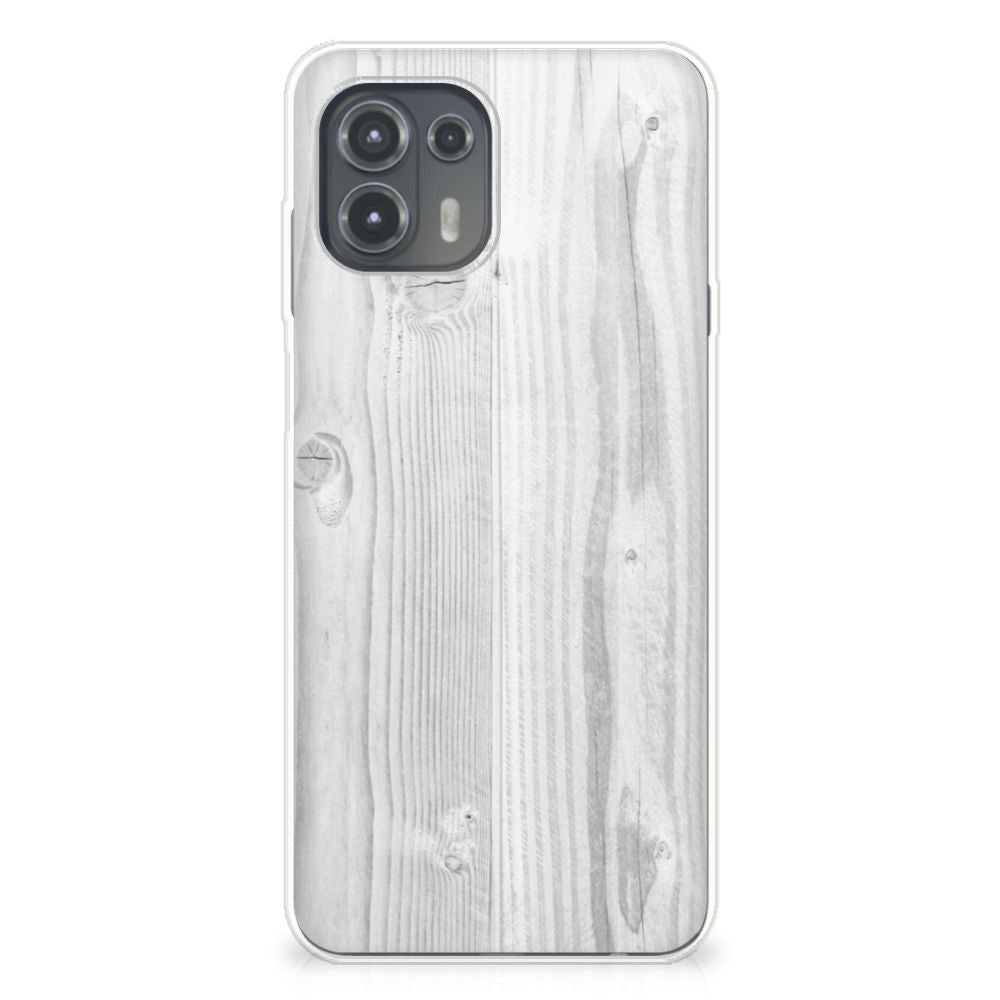 Motorola Edge 20 Lite Bumper Hoesje White Wood