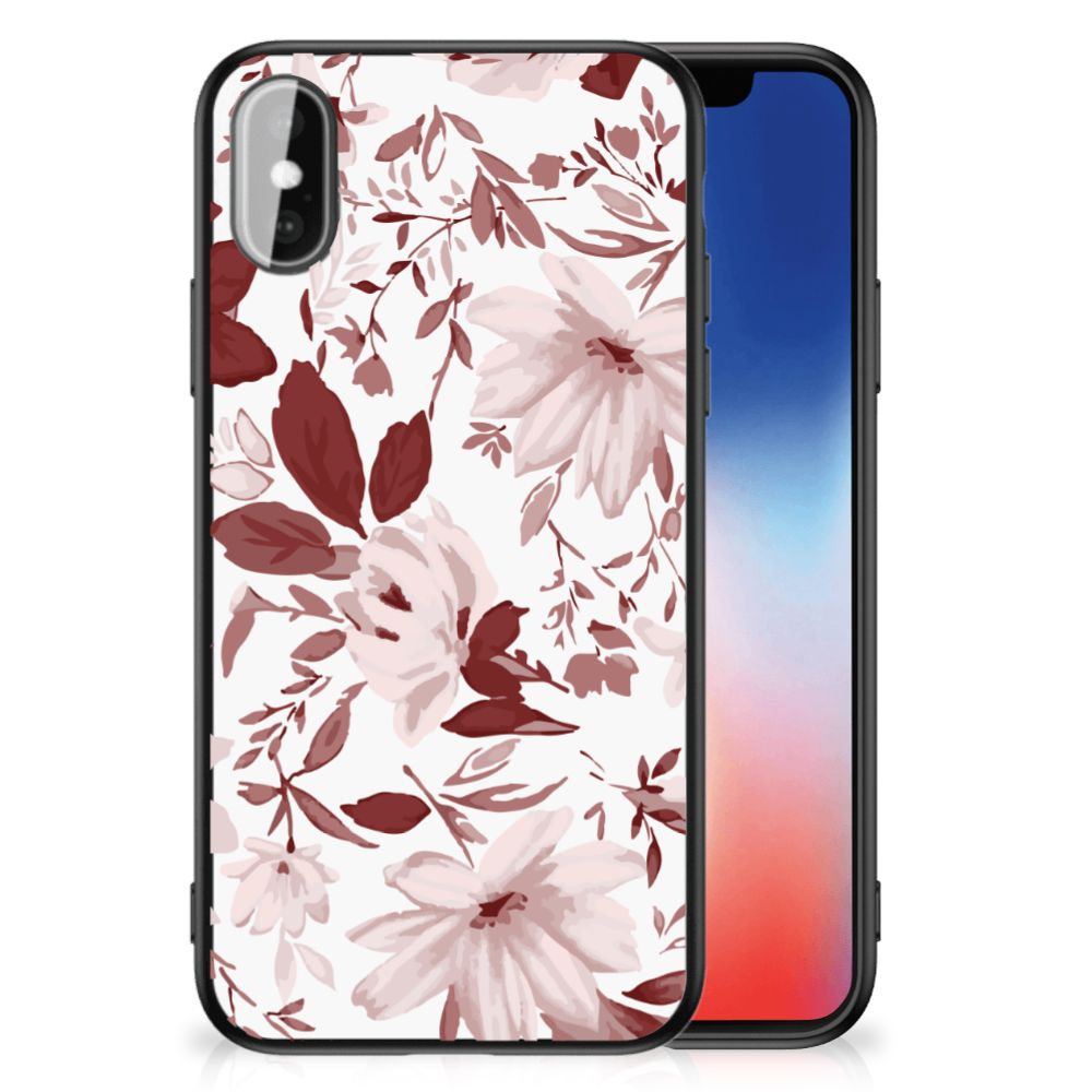 Kleurrijke Telefoonhoesje iPhone X | Xs Watercolor Flowers
