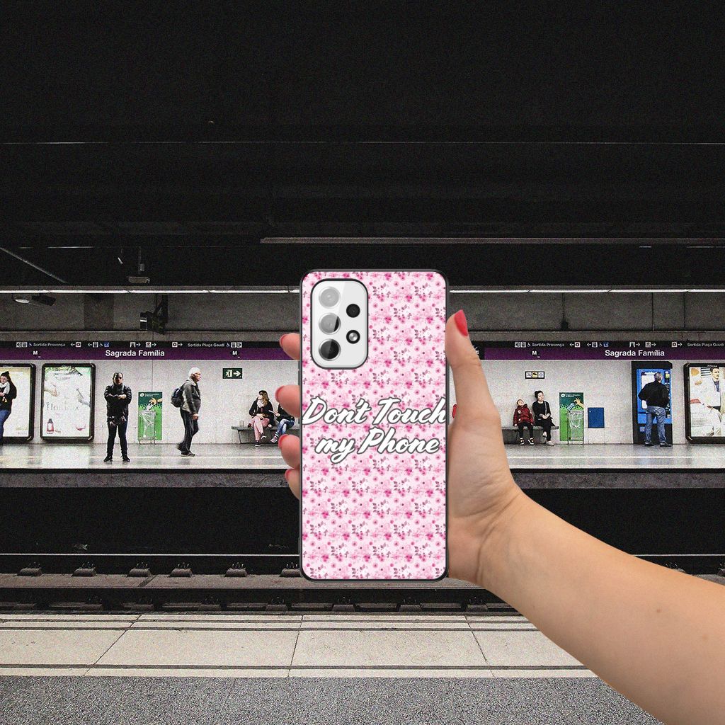 Samsung Galaxy A53 Telefoon Hoesje Flowers Pink DTMP B2C Telecom
