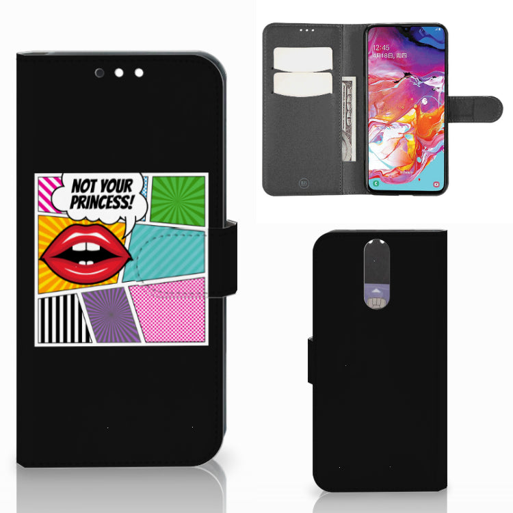 Samsung Galaxy A70 Wallet Case met Pasjes Popart Princess