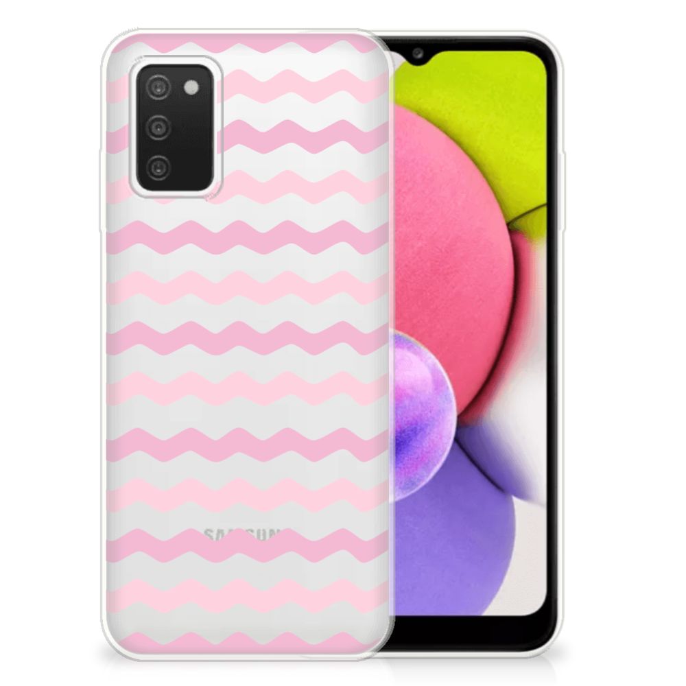 Samsung Galaxy A03S TPU bumper Waves Roze B2C Telecom
