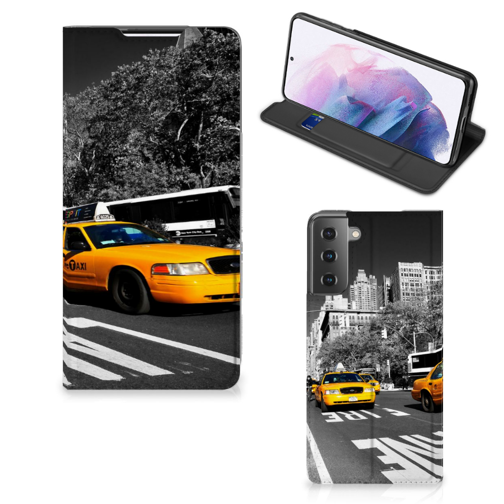 Samsung Galaxy S21 Plus Book Cover New York Taxi - B2C Telecom
