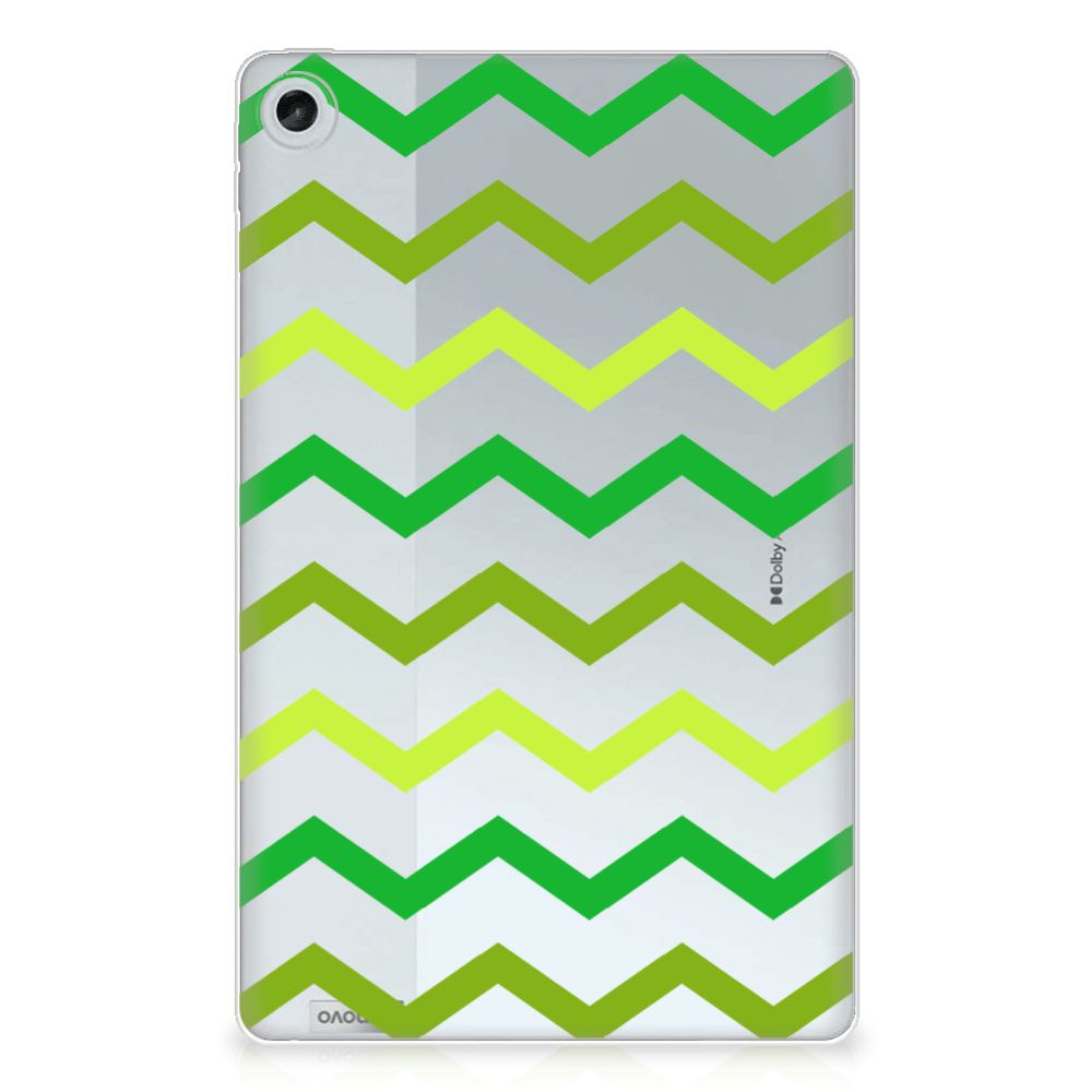 Lenovo Tab M10 Plus (3e generatie) Hippe Hoes Zigzag Groen - B2C Telecom