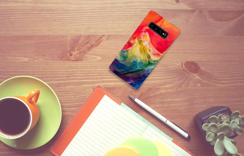 Bookcase Samsung Galaxy S10 Plus Watercolor Dark