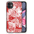 Telefoonhoesje iPhone 11 Angel Skull Rood met opvallende rode skulls en engel ontwerp, geschikt voor dagelijkse bescherming.