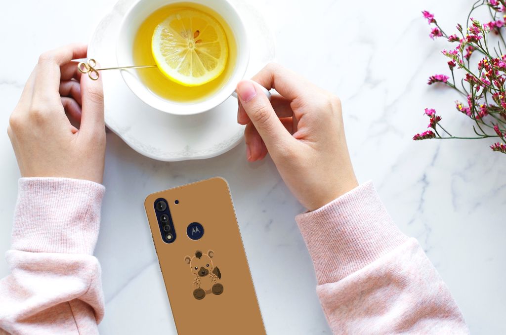 Motorola Moto G8 Power Lite Telefoonhoesje met Naam Baby Hyena B2C Telecom