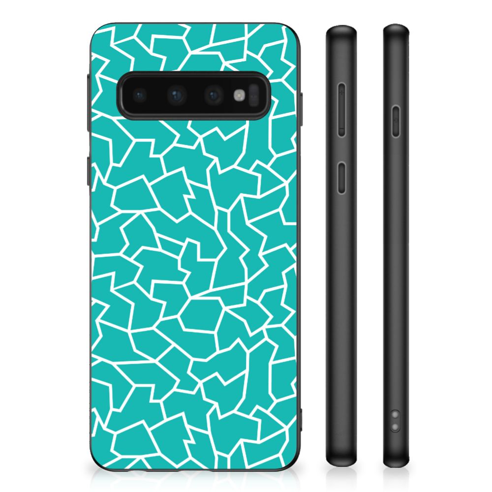 Samsung Galaxy S10 Case Cracks Blue