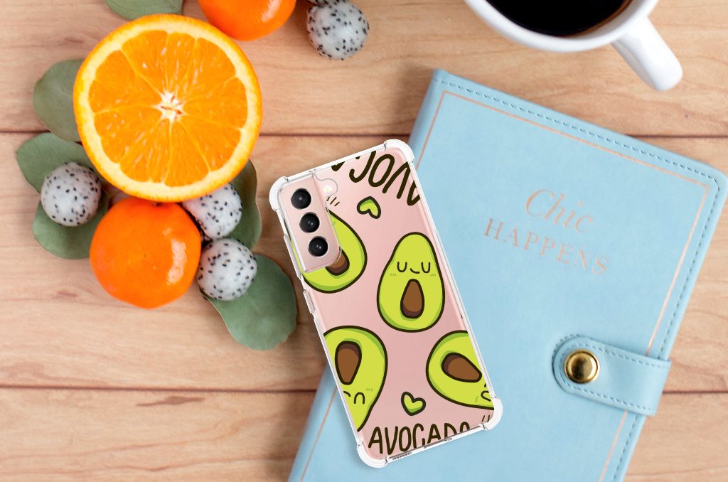 Samsung Galaxy S21 FE Stevig Bumper Hoesje Avocado Singing B2C Telecom