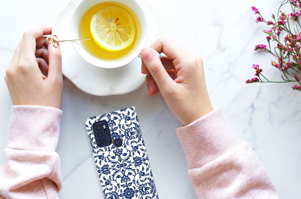 Motorola Moto G60s Smart Cover Flower Blue - B2C Telecom