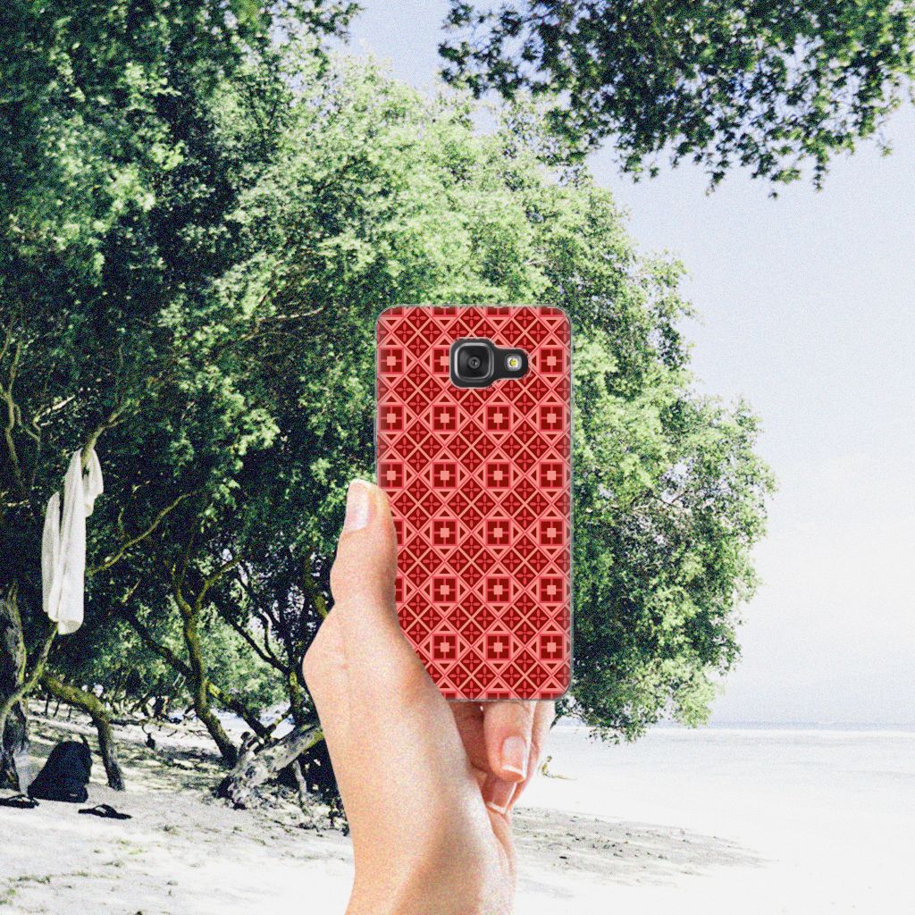 Samsung Galaxy A3 2016 TPU bumper Batik Rood