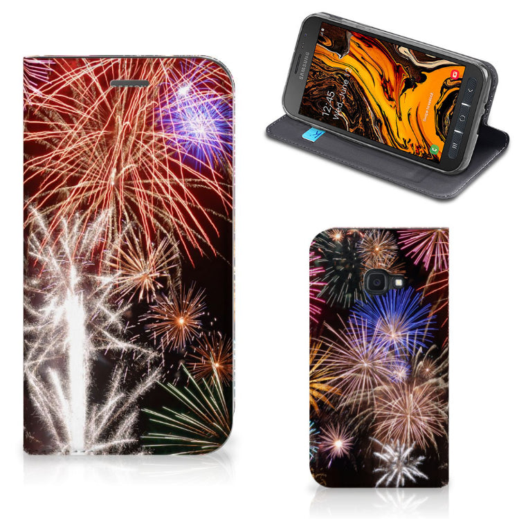 Samsung Galaxy Xcover 4s Hippe Standcase Vuurwerk