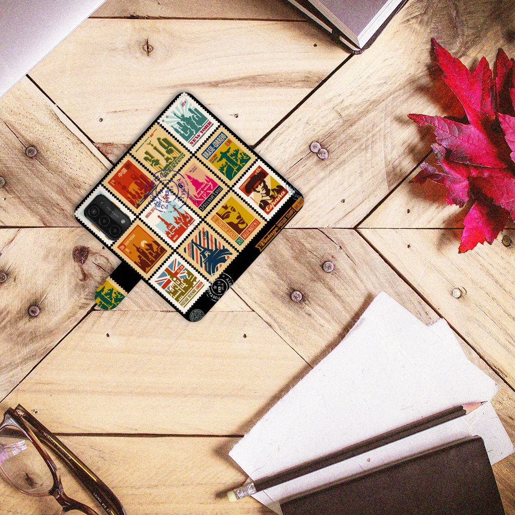 OPPO A54 5G | A74 5G | A93 5G Flip Cover Postzegels