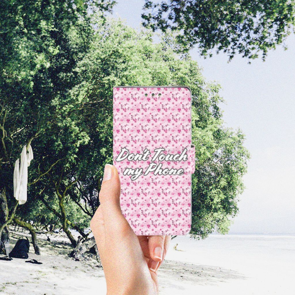 Sony Xperia XZ1 Portemonnee Hoesje Flowers Pink DTMP