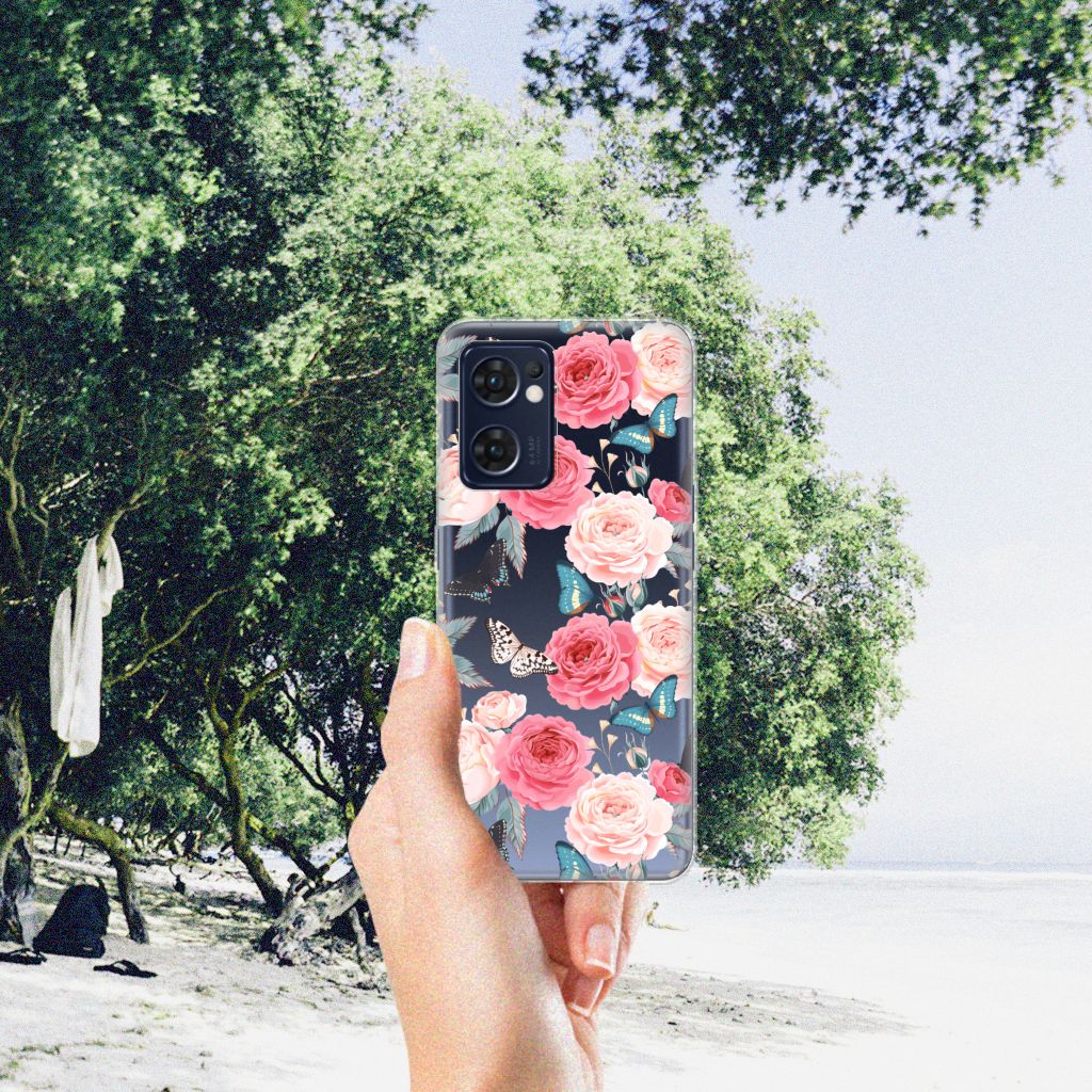 OPPO Reno 7 5G | Find X5 Lite TPU Case Butterfly Roses B2C Telecom