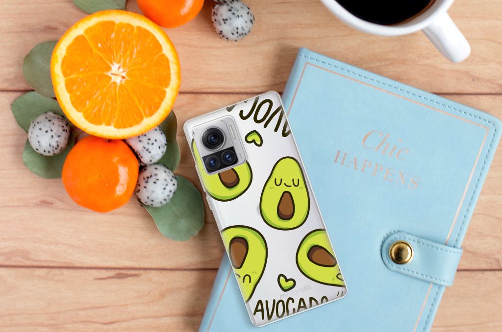 Motorola Moto X30 Pro Telefoonhoesje met Naam Avocado Singing