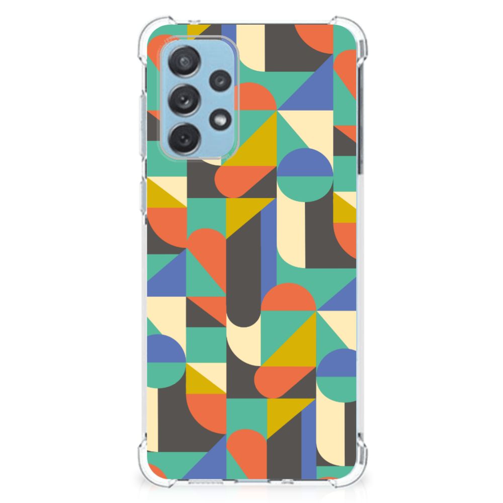 Samsung Galaxy A73 Doorzichtige Silicone Hoesje Funky Retro B2C Telecom