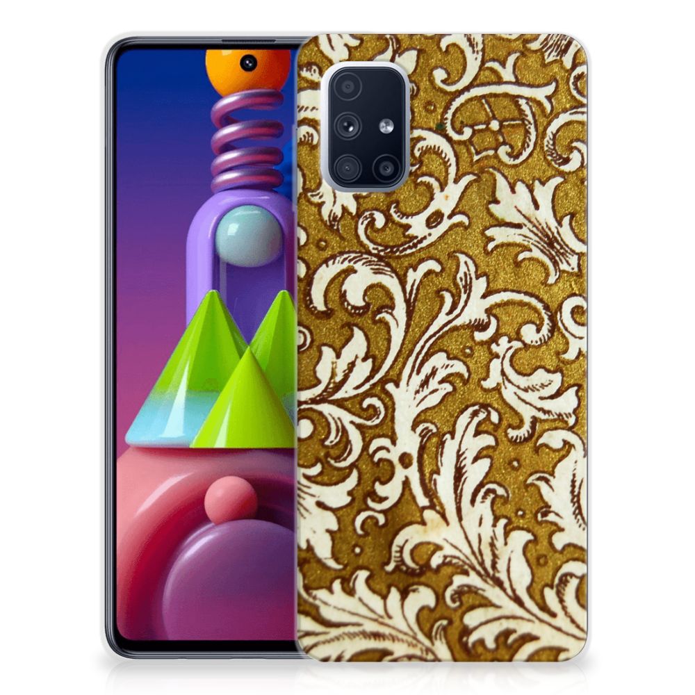 Siliconen Hoesje Samsung Galaxy M51 Barok Goud B2C Telecom