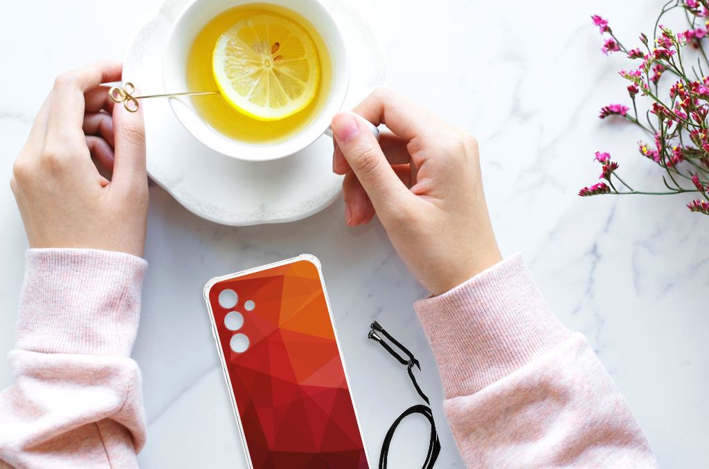 Shockproof Case voor Samsung Galaxy A55 Polygon Red B2C Telecom