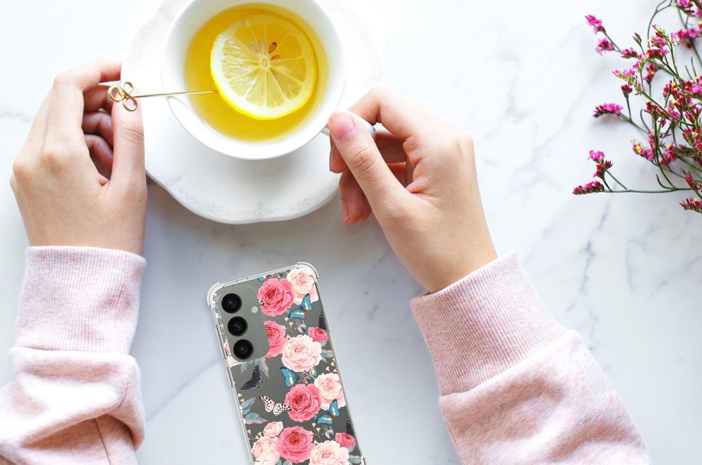 Samsung Galaxy S24 Case Butterfly Roses B2C Telecom
