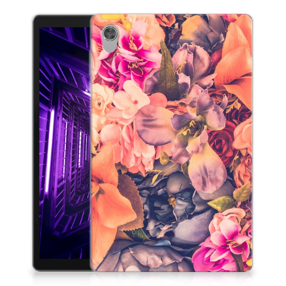 Lenovo Tab M10 HD (2de generatie) Siliconen Hoesje Bosje Bloemen - B2C Telecom