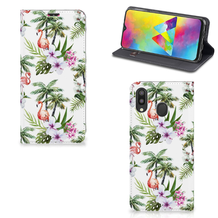 Samsung Galaxy M20 Hoesje maken Flamingo Palms