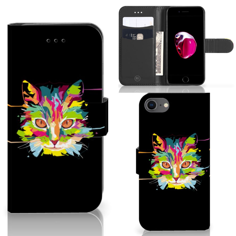 iPhone 7 | 8 | SE (2020) | SE (2022) Leuk Hoesje Cat Color