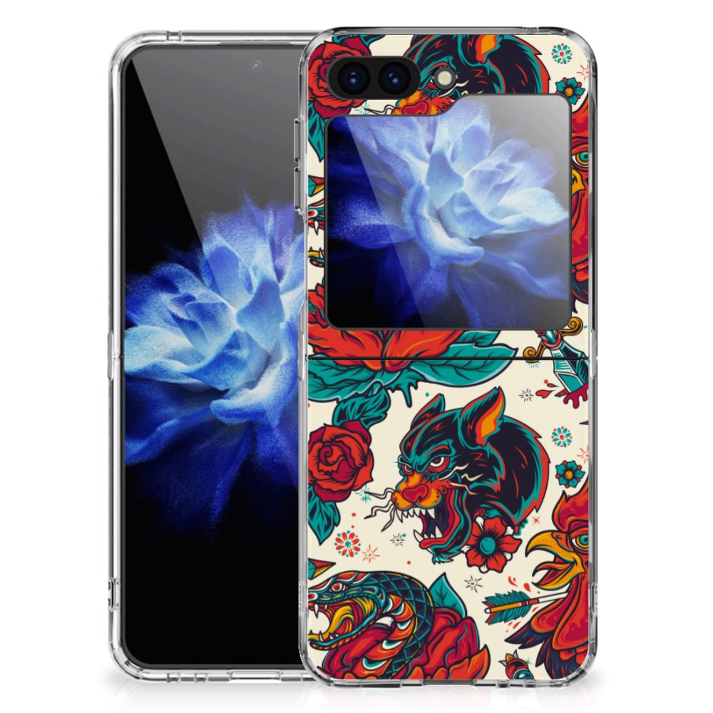 Siliconen Hoesje met foto voor Samsung Galaxy Z Flip 5 Old Skool