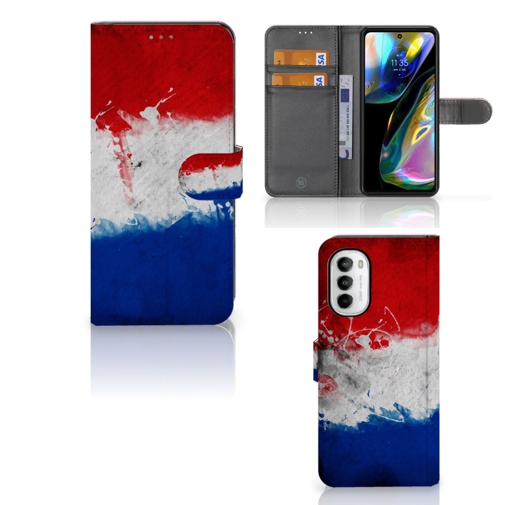 Motorola Moto G52 | Moto G82 Bookstyle Case Nederland met design van de Nederlandse vlag