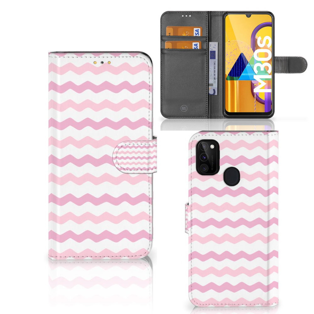 Samsung Galaxy M21 | M30s Telefoon Hoesje Waves Roze