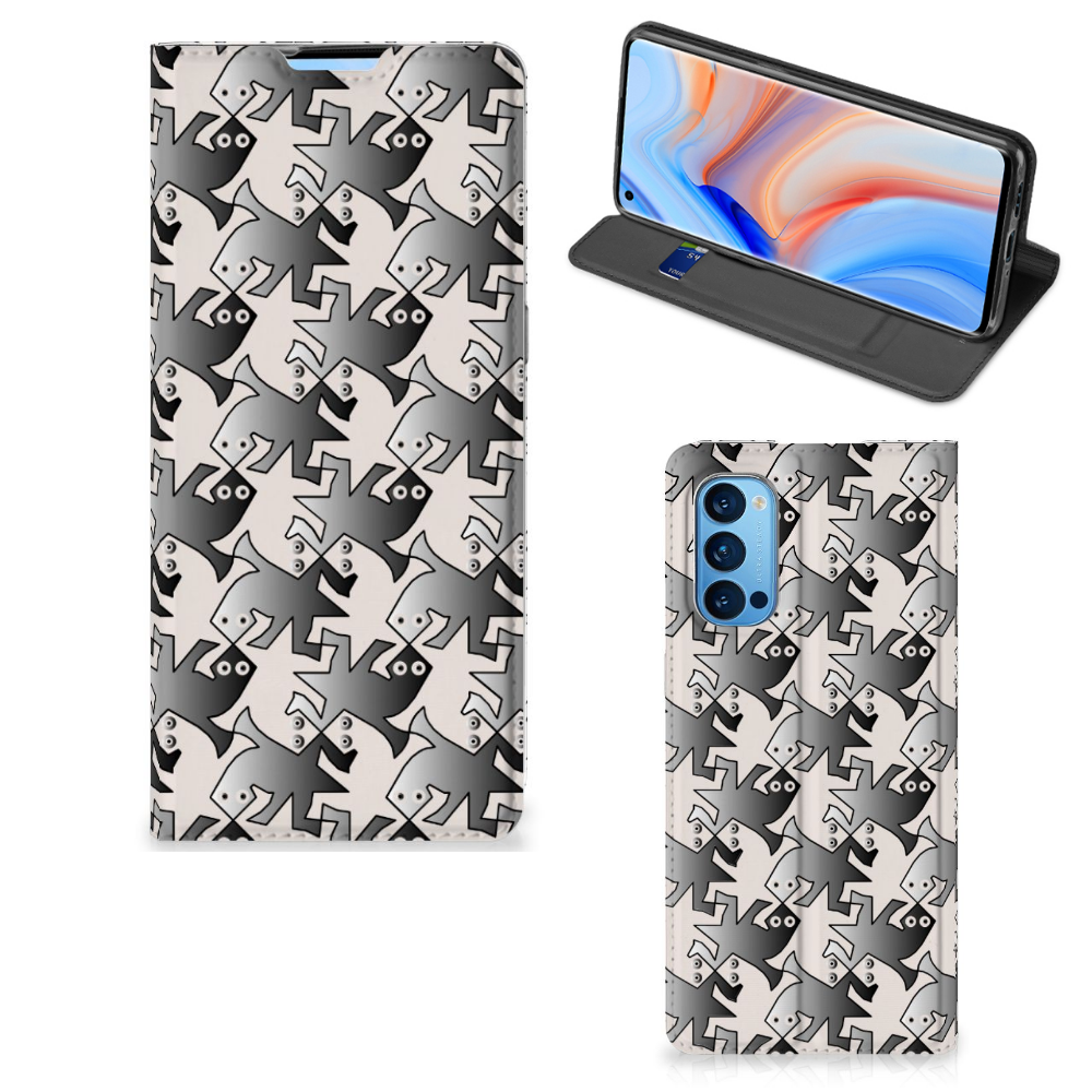 OPPO Reno4 Pro 5G Hoesje maken Salamander Grey - B2C Telecom