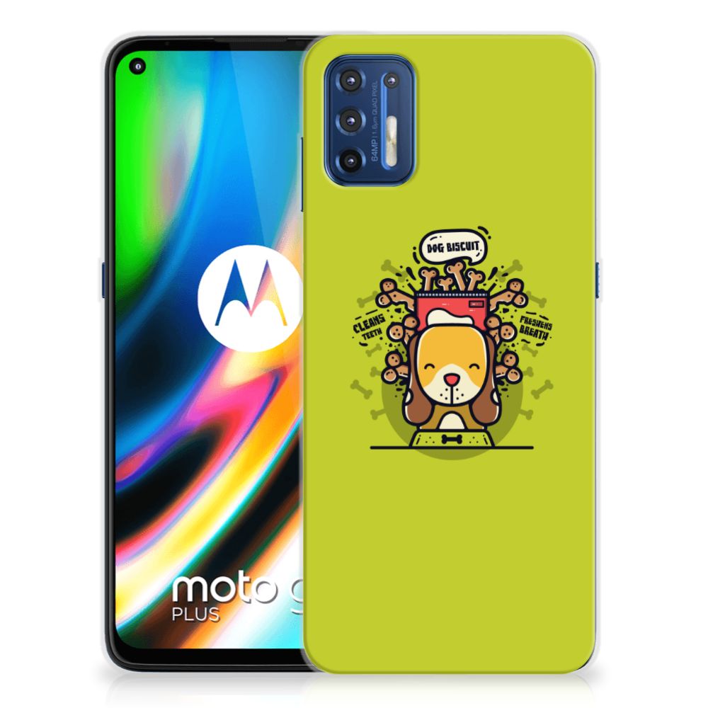 Motorola Moto G9 Plus Telefoonhoesje met Naam Doggy Biscuit B2C Telecom