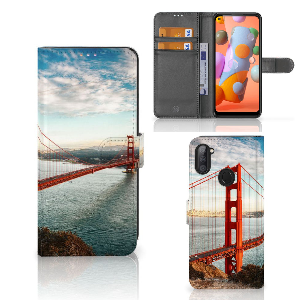 Samsung Galaxy M11 | A11 Flip Cover Golden Gate Bridge