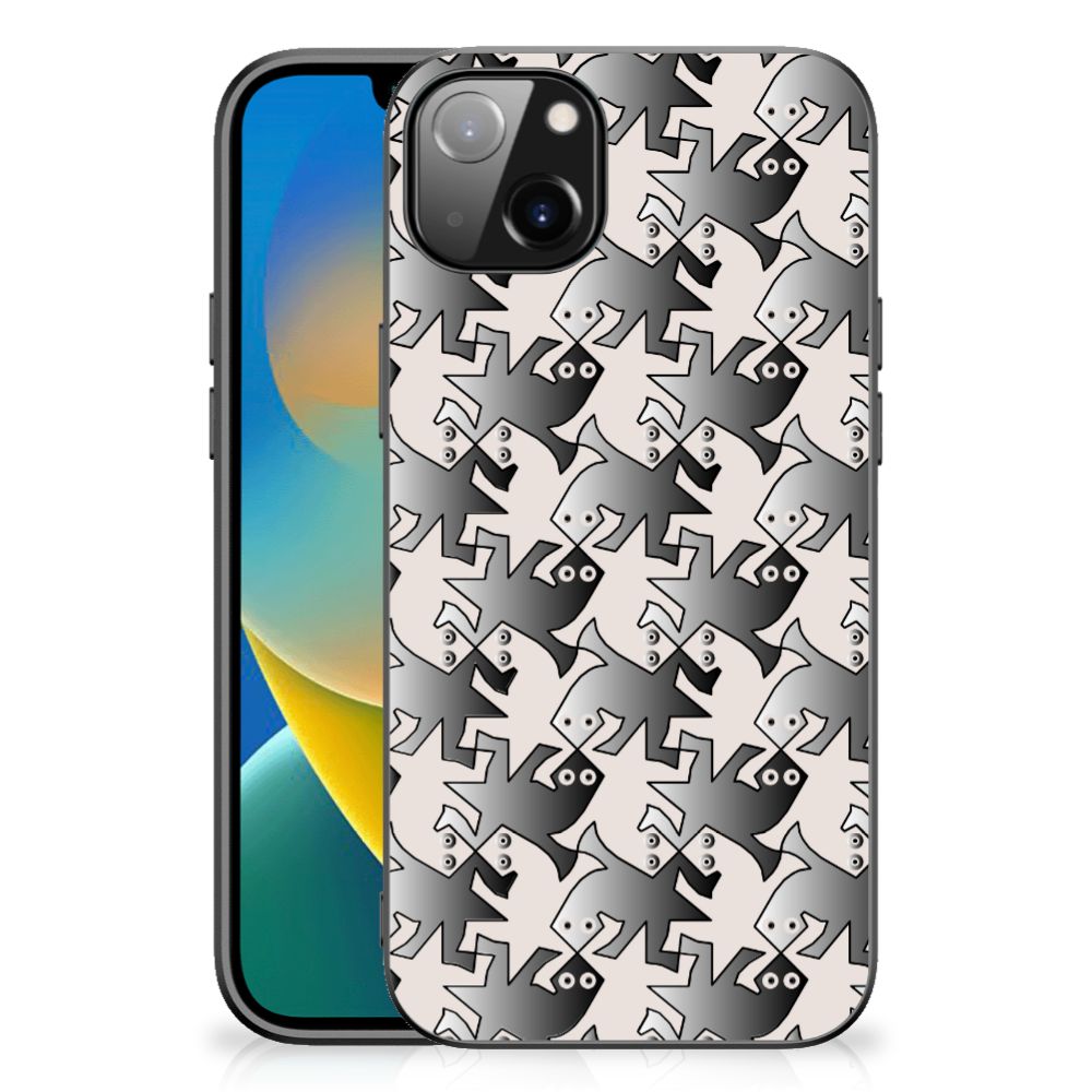 iPhone 14 Plus Dierenprint Telefoonhoesje Salamander Grey
