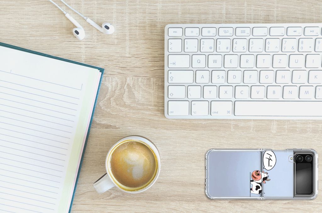 Samsung Galaxy Z Flip 4 Telefoonhoesje met Naam Cheeky Cow