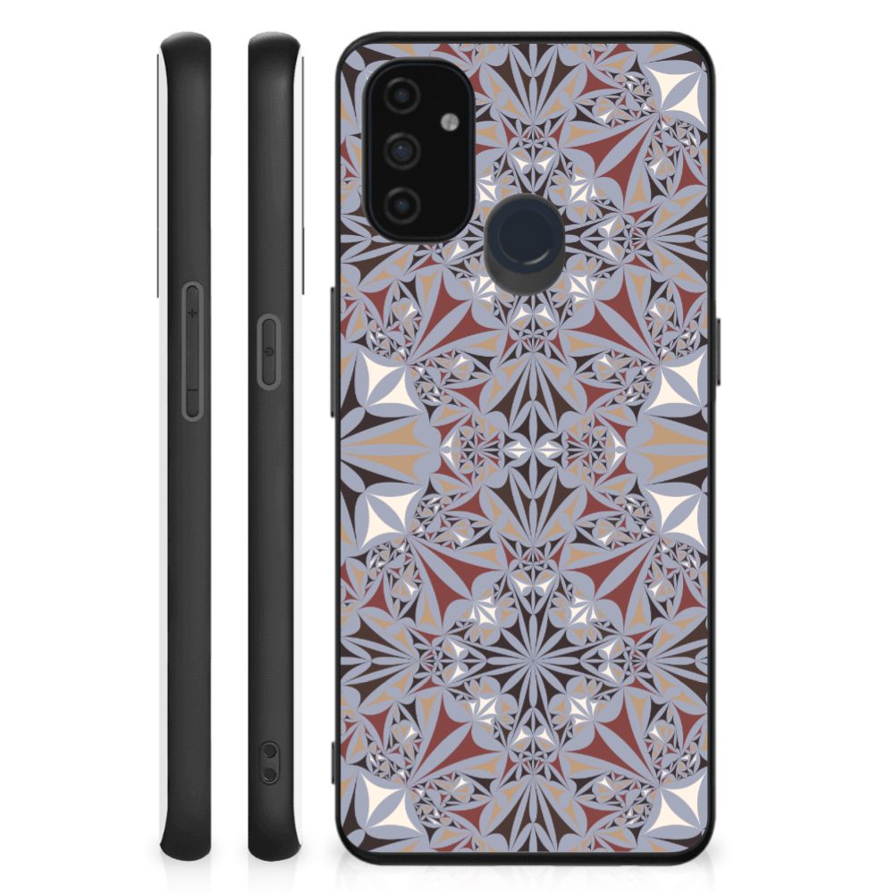 OnePlus Nord N100 Marmeren Print Telefoonhoesje Flower Tiles B2C Telecom