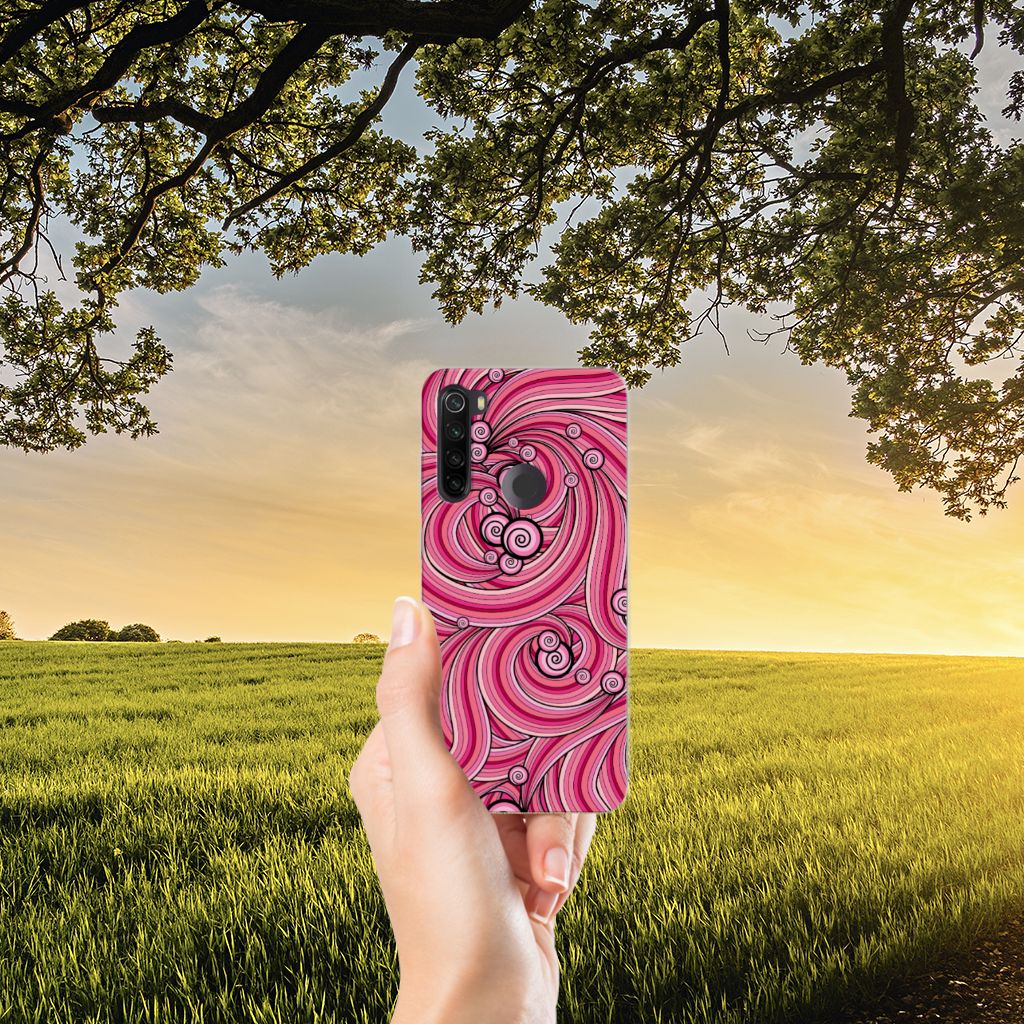 Xiaomi Redmi Note 8T Hoesje maken Swirl Pink B2C Telecom