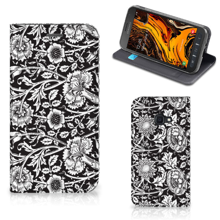 Samsung Galaxy Xcover 4s Smart Cover Black Flowers