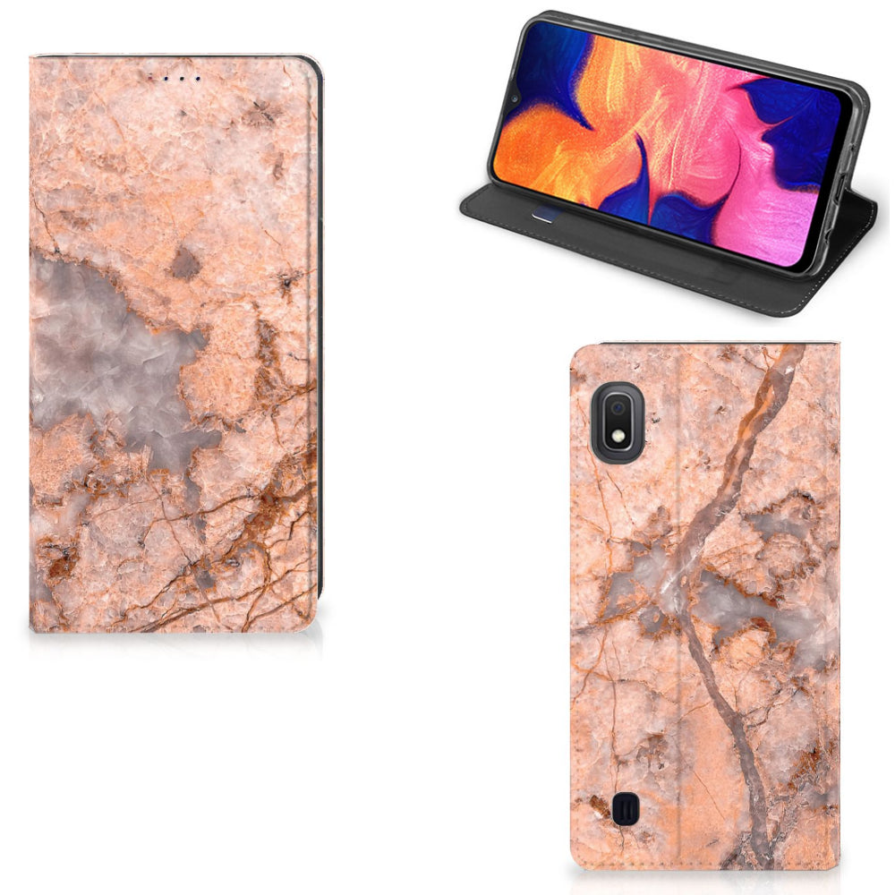 Samsung Galaxy A10 Standcase Marmer Oranje