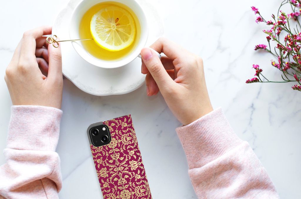 Telefoon Hoesje iPhone 13 Mini Barok Pink - B2C Telecom