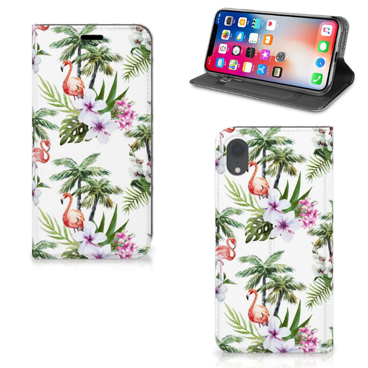 Apple iPhone Xr Hoesje maken Flamingo Palms