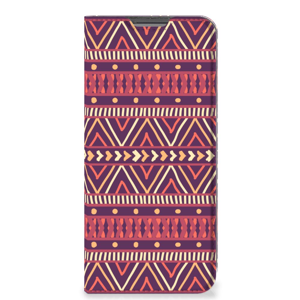 OPPO A96 | A76 Hoesje met Magneet Aztec Paars - B2C Telecom